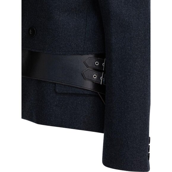 Sacai Wool And Leather Coat Tag Size 1 Women - Picture 4 of 4